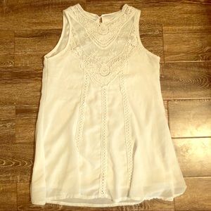 Lacy flowy tank top
